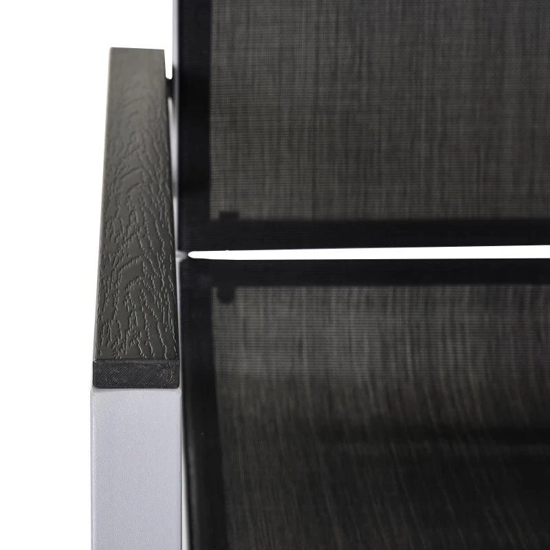 Outsunny Garden Rocking Chair - Black/Silver - 84A-037 - Image 8