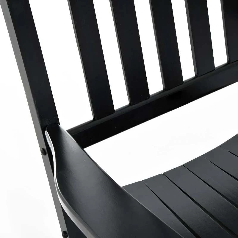 Outsunny Garden Rocking Chair - Black - 84A-041BK - Image 7