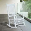 Outsunny Garden Rocking Chair - White - 84A-041WT