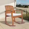 Outsunny Garden Rocking Chair - Wooden - White - 84A-047