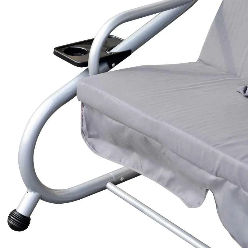 Outsunny 3-Seater Swing Chair With Pillows - Grey - 84A-051GY - Image 4