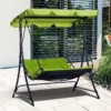 Outsunny 2 Seater Garden Swing Seat Bed - Green - 84A-072GN