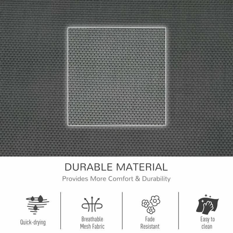 Outsunny Garden Rocking Chair With Recliner Seat - Black - 84A-160V70BK - Image 4