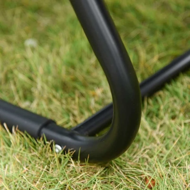 Outsunny Garden Rocking Chair With Recliner Seat - Black - 84A-160V70BK - Image 7