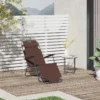 Outsunny Reclining Sun Lounger With Pillow - Brown - 84B-043BN