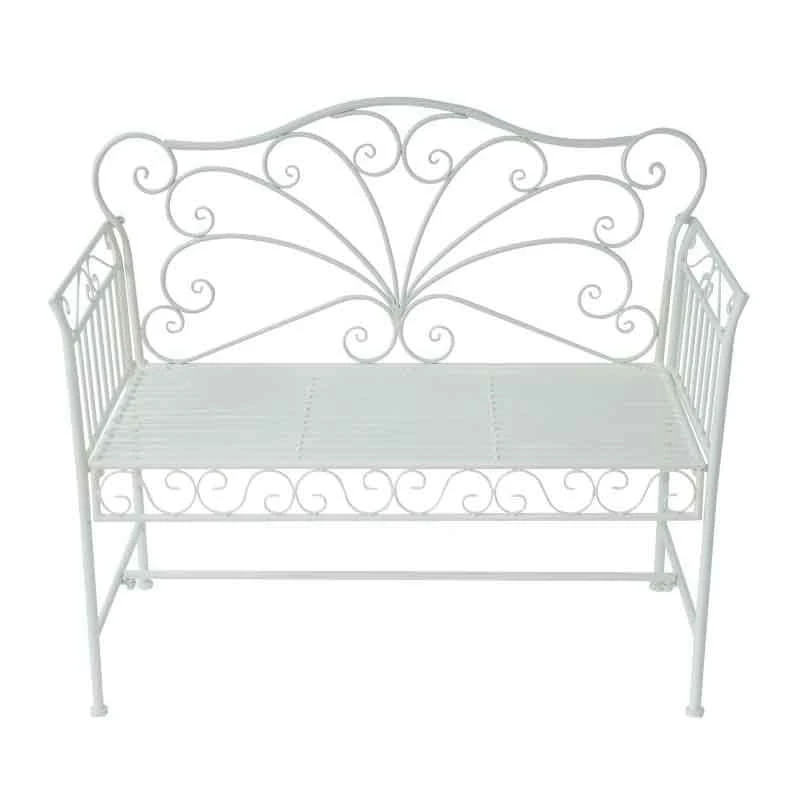 Outsunny Heavy-Duty Garden Bench - White - 84B-077 - Image 2