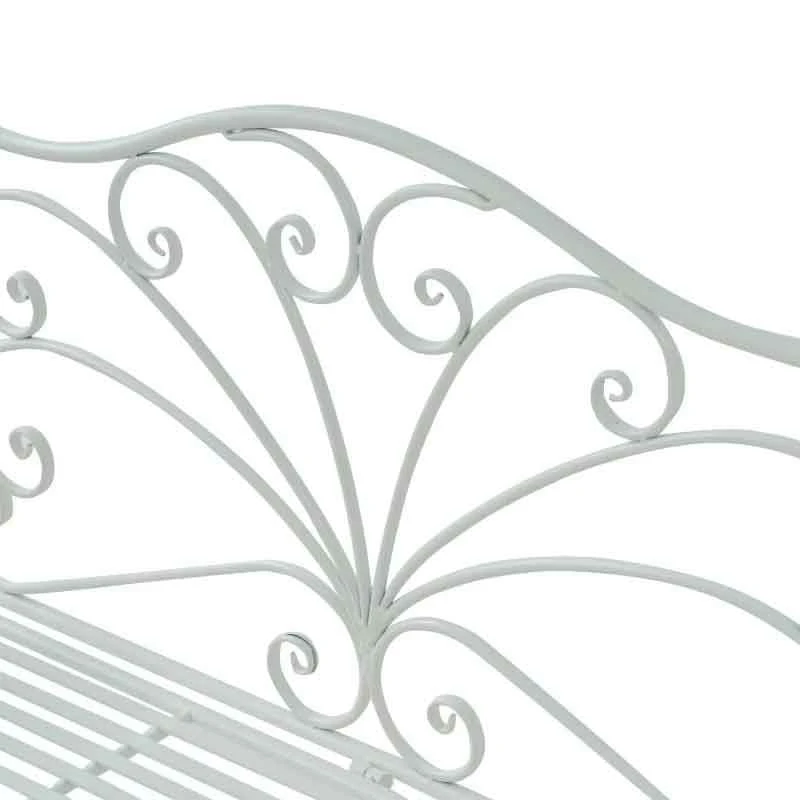 Outsunny Heavy-Duty Garden Bench - White - 84B-077 - Image 7