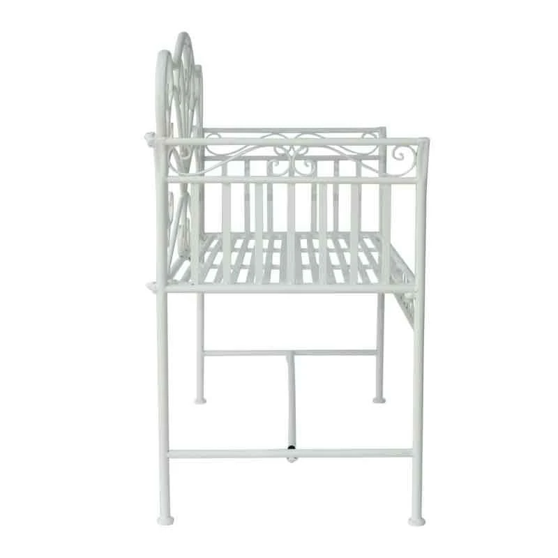 Outsunny Heavy-Duty Garden Bench - White - 84B-077 - Image 9