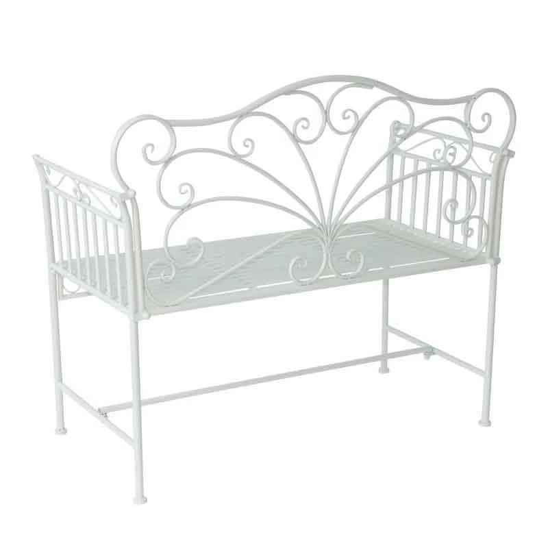 Outsunny Heavy-Duty Garden Bench - White - 84B-077 - Image 10