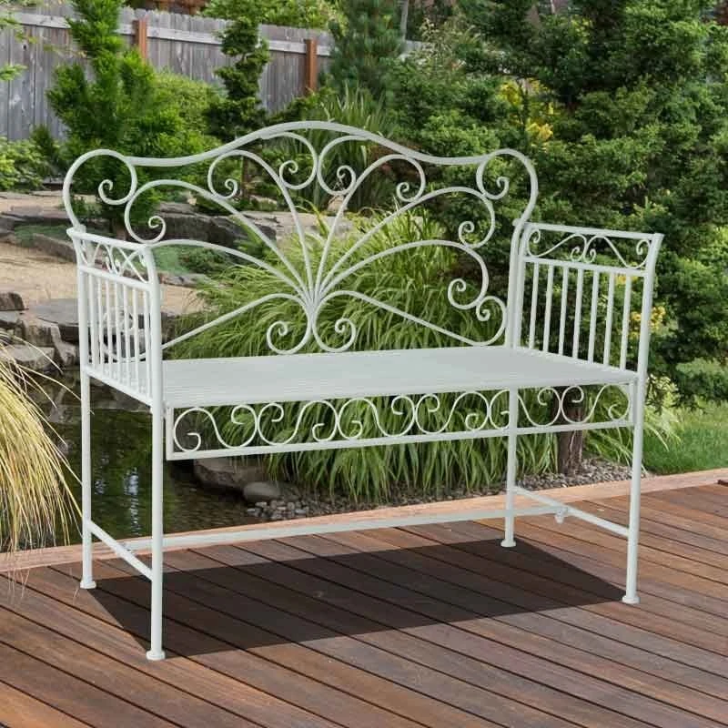 Outsunny Heavy-Duty Garden Bench - White - 84B-077