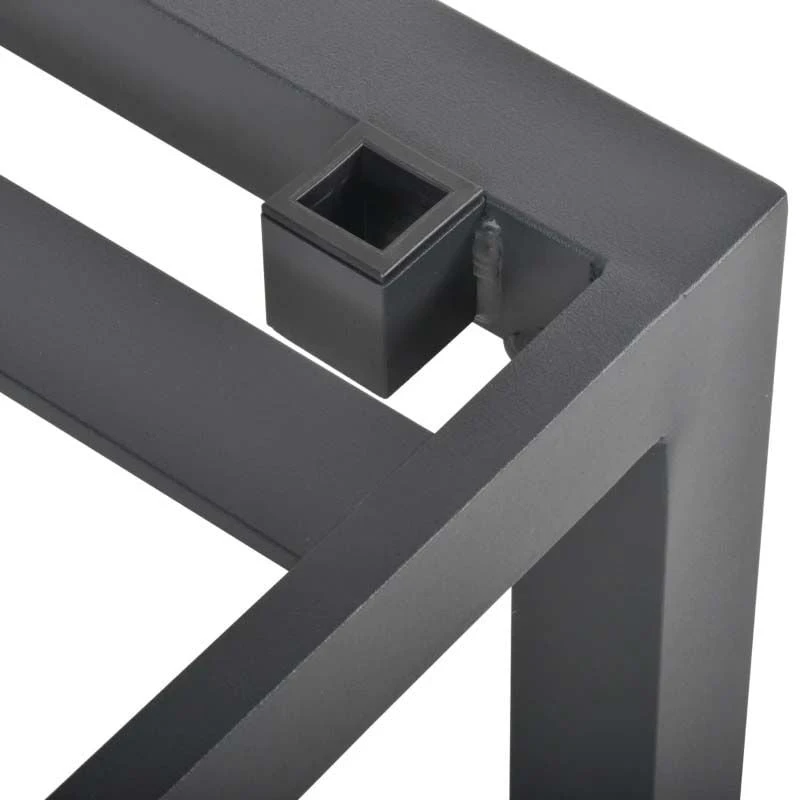 Outsunny 4 Piece L-shape Garden Furniture Set - Black/Grey - 84B-474 - Image 8