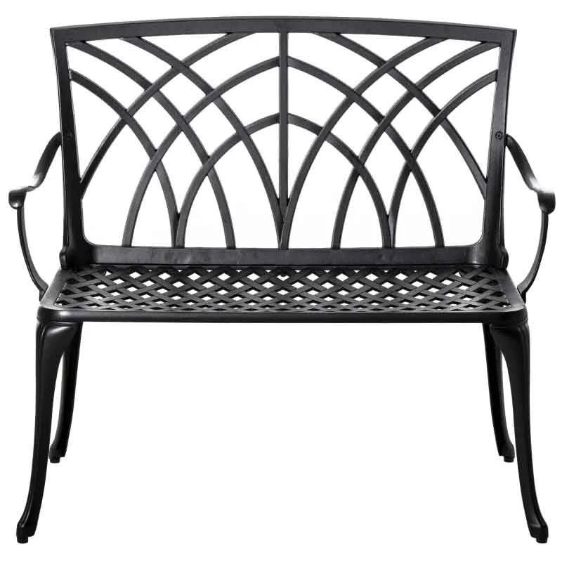 Outsunny 2-Seater Aluminium Garden Bench - 84B-503 - Image 2
