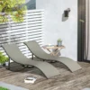 Outsunny 2 Piece Sun Lounger Set - Grey - 84B-540GY