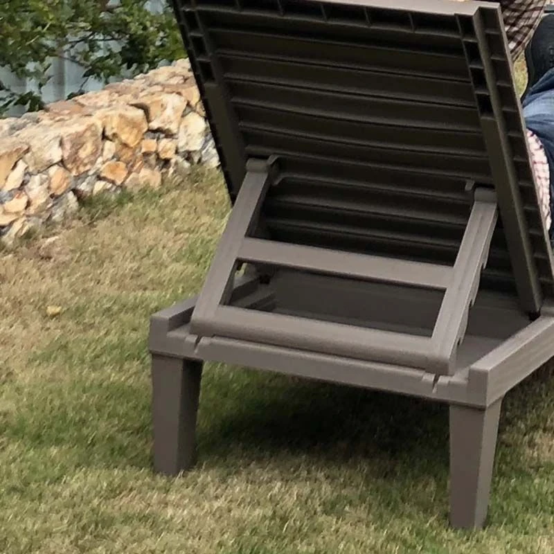 Outsunny 2 Piece Reclining Sun Lounger Set - Khaki - 84B-548V70 - Image 7