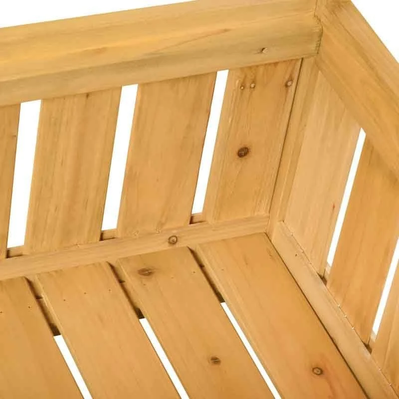 Outsunny 2-Seater Wooden Garden Bench With Storage - 84B-597 - Image 8