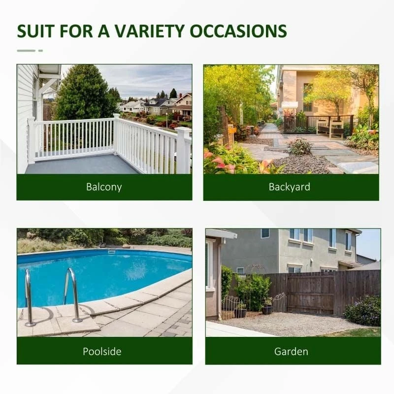 Outsunny 4 Piece L Shaped Garden Furniture Set - Grey - 84B-606V71CG - Image 5