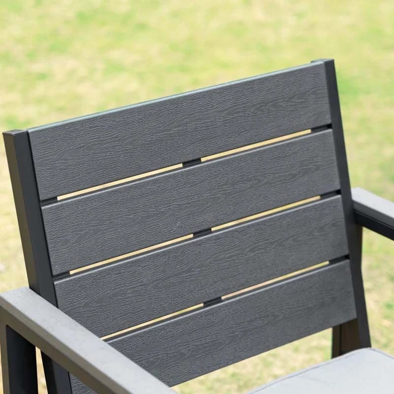 Outsunny 4-Seater Metal Garden Furniture Set - Grey - 84B-642V70CF - Image 8