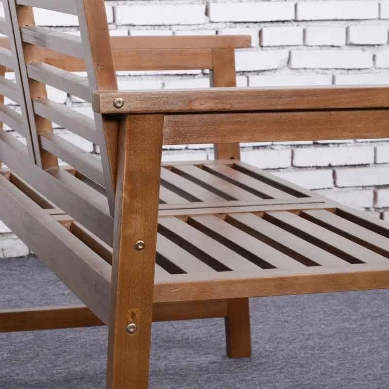 Outsunny 2-Seater Wooden Garden Bench - Brown - 84B-689 - Image 7