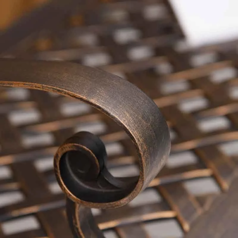 Outsunny 2-Seater Aluminium Garden Bench - Bronze - 84B-744 - Image 6