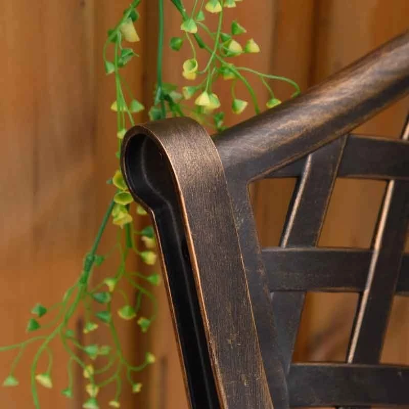 Outsunny 2-Seater Aluminium Garden Bench - Bronze - 84B-744 - Image 7