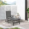 Outsunny Reclining Sun Lounger - Grey - 84B-792CG