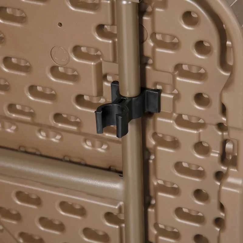 Outsunny 7 Piece Patio Resin Rattan Dining Set With Foldable Chairs - Dark Brown - 84G-014V00DR - Image 7