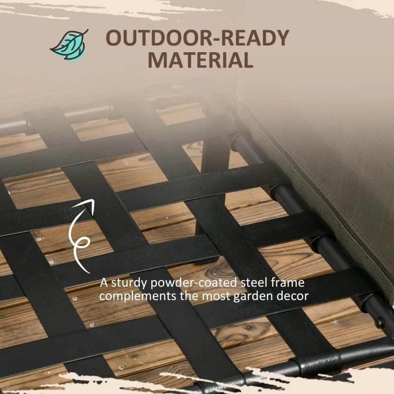 Outsunny 4-Seater Metal Garden Furniture Set - Black/Grey - 84G-048V70LG - Image 7