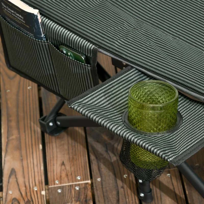 Outsunny Foldable Camping Bed - Grey - 84G-062V70GY - Image 7