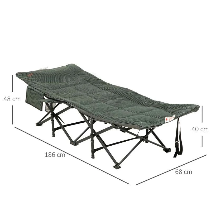 Outsunny Foldable Camping Bed - Grey - 84G-062V70GY - Image 3