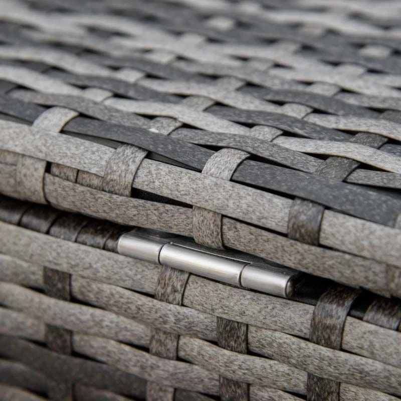 Outsunny 6 Piece Rattan Garden Furniture Set - Grey - 860-006GY - Image 9