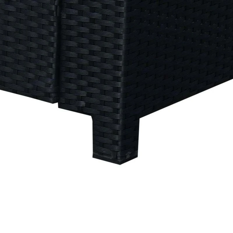 Outsunny Rattan 2 Seater Garden Sofa - Black/Cream - 860-031BK - Image 8