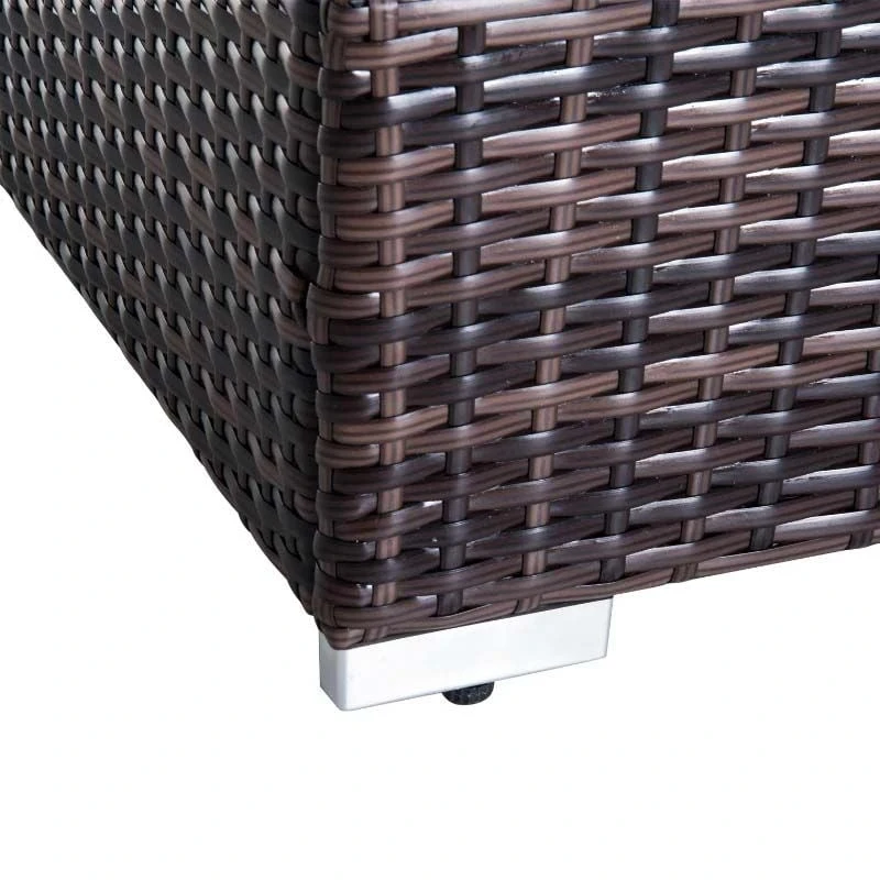 Outsunny 5-Seater Rattan Garden Furniture Set - Brown/Beige - 860-040 - Image 8