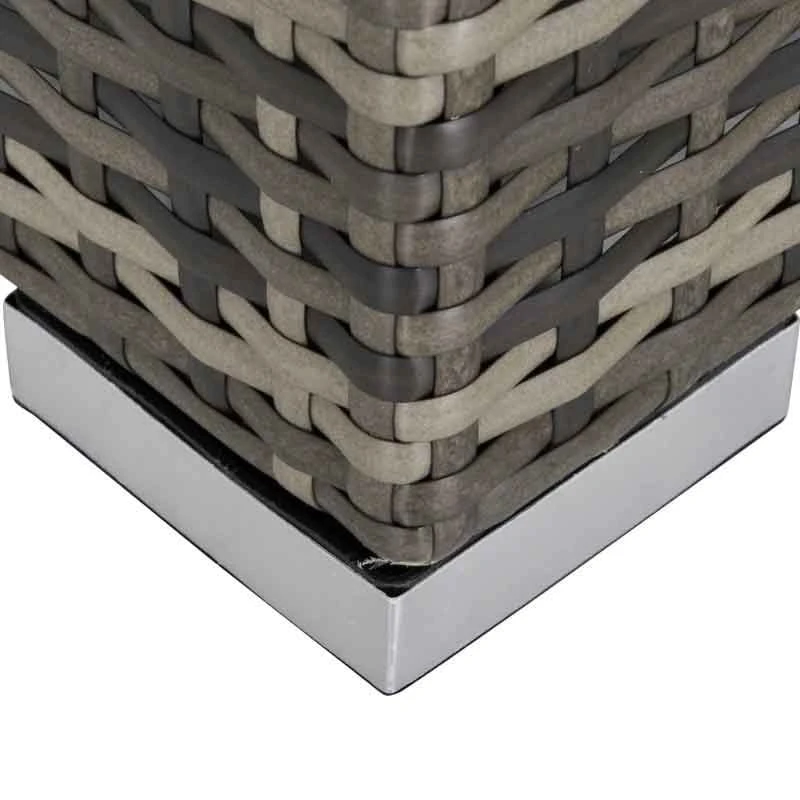 Outsunny Rattan Garden Corner Sofa Chair - Deep Grey - 860-137CG - Image 7