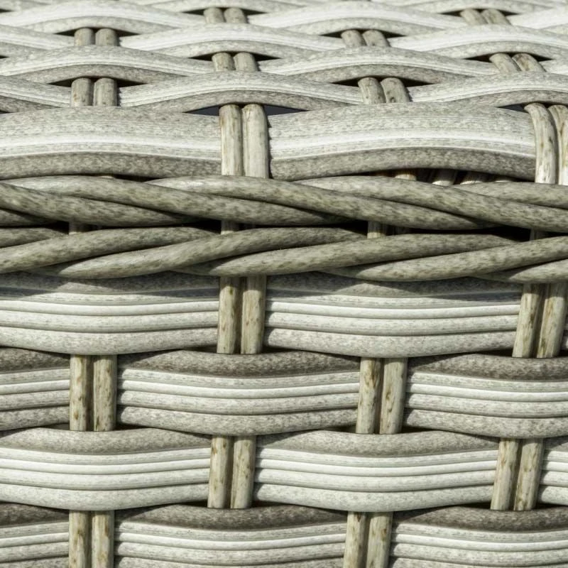 Outsunny 5-Seater Rattan Garden Furniture Set With Cushions - Grey - 860-184 - Image 8