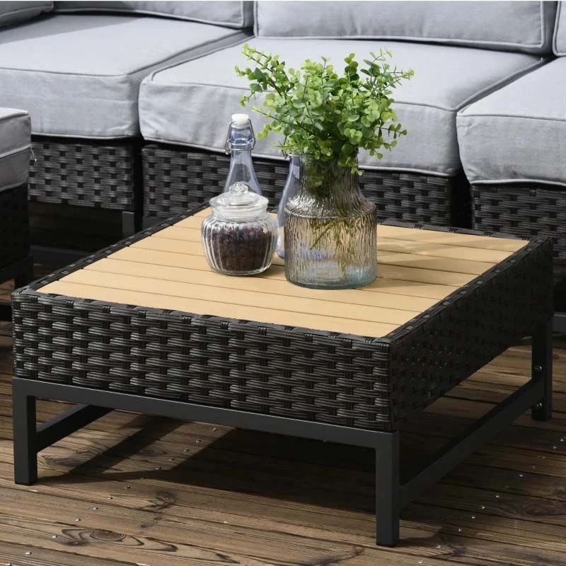 Outsunny 3-Seater Rattan Garden Furniture Set - Brown/Grey - 860-278V70BN - Image 8
