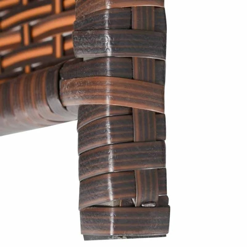 Outsunny 11 Piece Rattan Cube Dining Table And Chairs Set - Brown - 861-031BN - Image 9