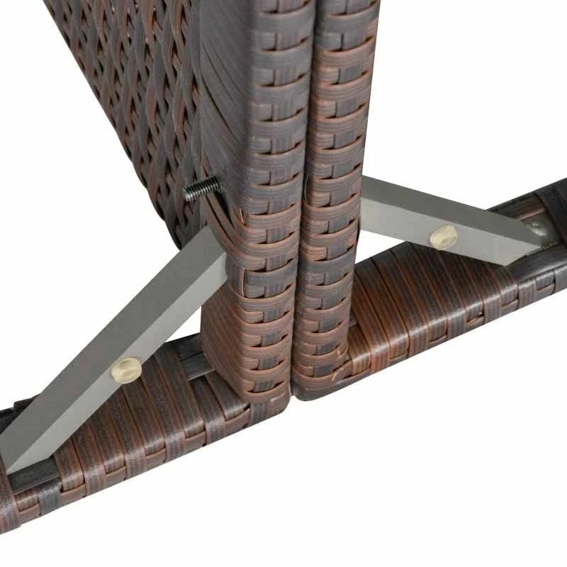 Outsunny 11 Piece Rattan Cube Dining Table And Chairs Set - Brown - 861-031BN - Image 10