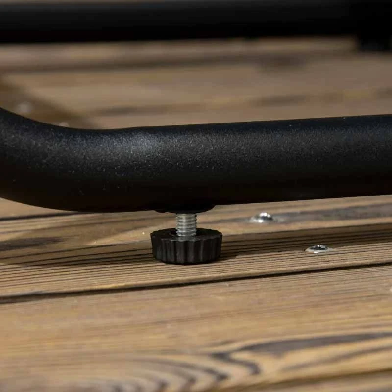 Outsunny 11 Piece Patio PE Rattan Wicker Dining Table & Chairs Set - Black - 861-066V70BK - Image 8