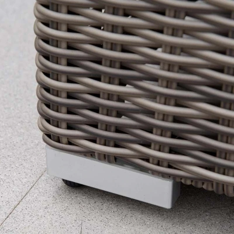 Outsunny 2 Seater Rattan Reclining Sun Lounger Set With Table - Grey - 862-045V70 - Image 8