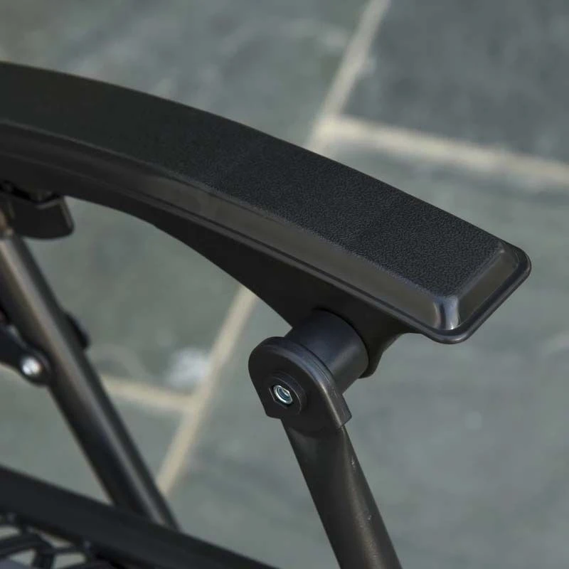 Outsunny Reclining Sun Lounger Chair With Cup Holder - Grey - 867-061V70 - Image 8