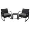 Oseasons® Cumberland KD Rattan Bistro 2 Seat Tea For Two Set - Black - 106982