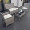 Oseasons® Hawaii KD Rattan 4 Seat Lounge Sofa Set - Grey - 106983