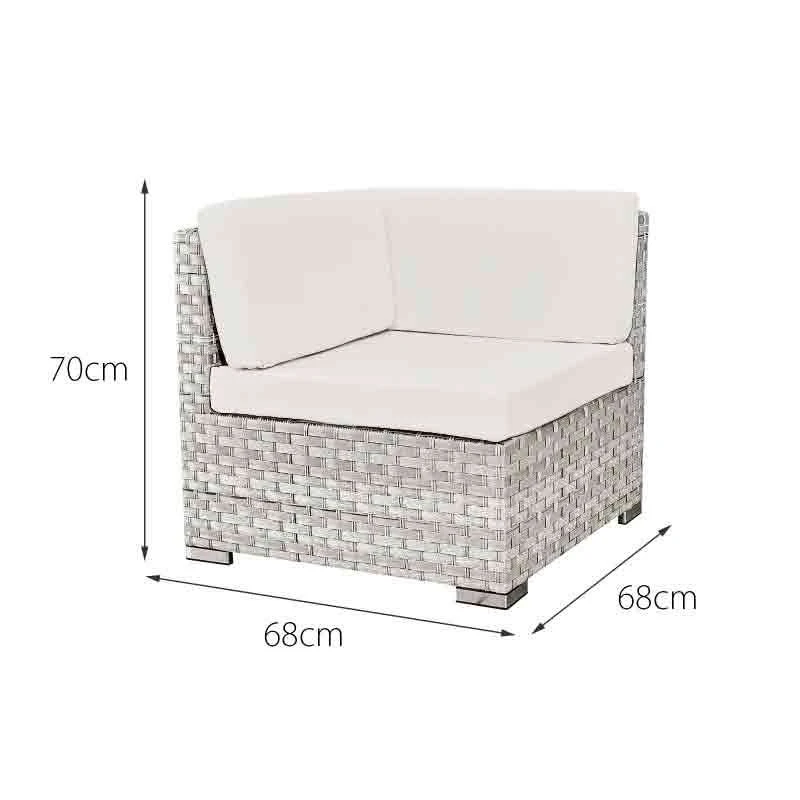 Oseasons® Trinidad Deluxe Rattan 8 Seat Modular Sofa Set - Dove Grey - 107066 - Image 6