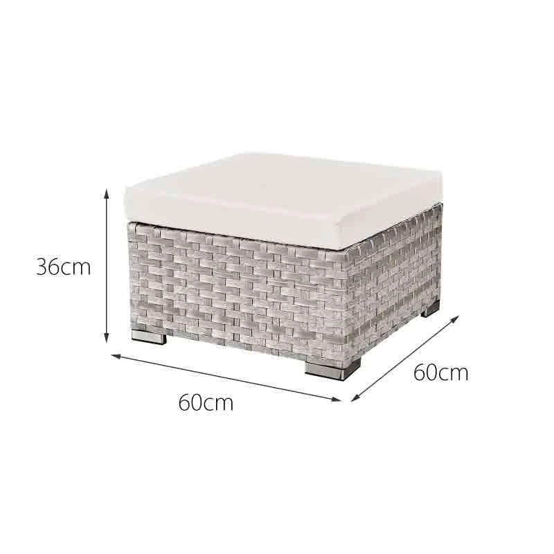 Oseasons® Trinidad Deluxe Rattan 8 Seat Modular Sofa Set - Dove Grey - 107066 - Image 4