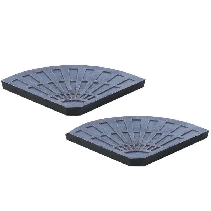 Outsunny Set Of Two Fan-Shaped Parasol Umbrella Weights - Bronze - 01-0221 - Image 2