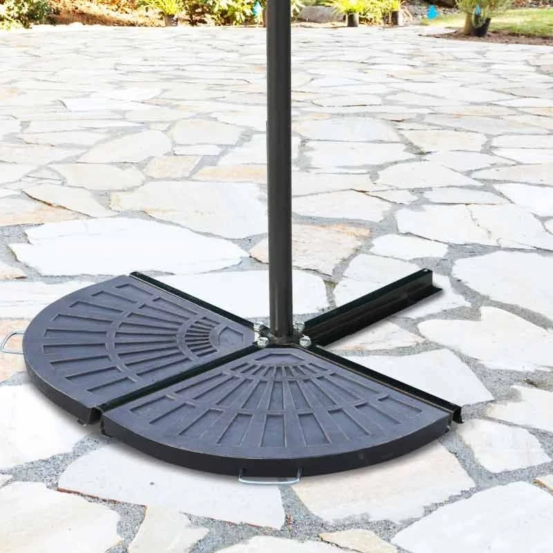 Outsunny Set Of Two Fan-Shaped Parasol Umbrella Weights - Bronze - 01-0221