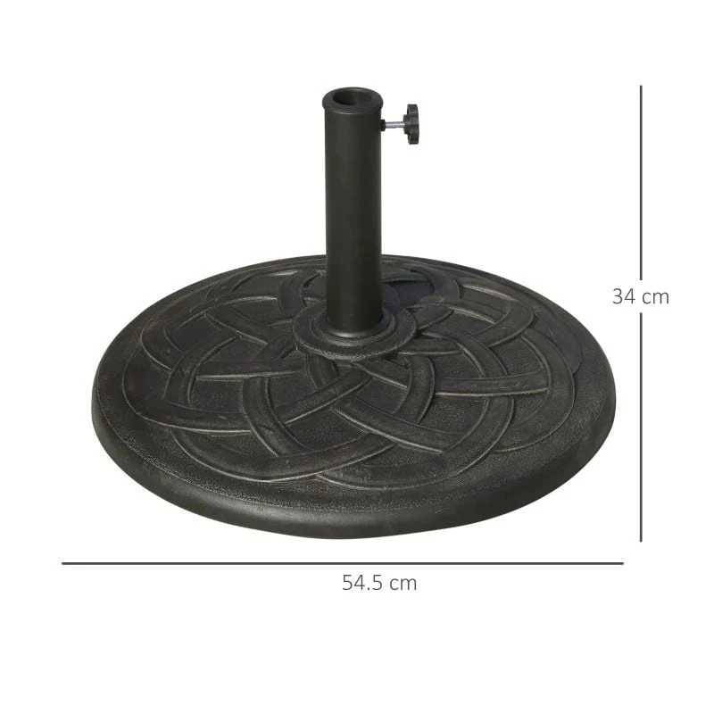 Outsunny Resin Umbrella Base For 38mm To 48mm Poles - Bronze - 01-0413 - Image 10