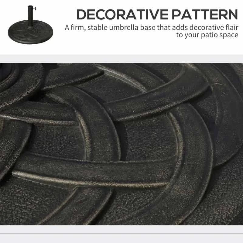 Outsunny Resin Umbrella Base For 38mm To 48mm Poles - Bronze - 01-0413 - Image 9