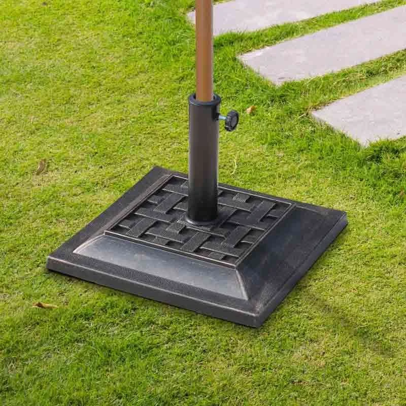 Outsunny Square Shape Umbrella Stand - Bronze - 01-0415