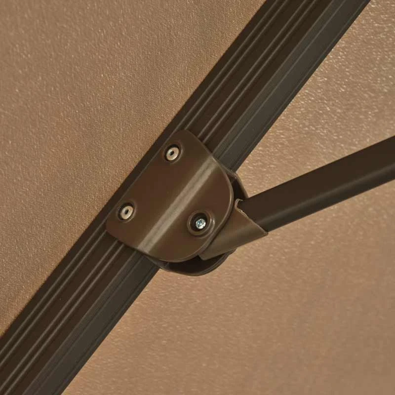 Outsunny 3m Beach Hanging Umbrella Parasol - Beige - 840-122 - Image 5